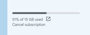 Espace disponible Gmail